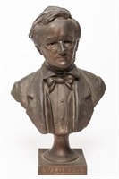 Signed Rigual- "Richard Wagner" Bronzed Metal Bust
