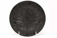 Lalique France- Black Frosted Crystal Plate