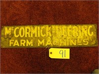 Tin McCormick Deering Sign