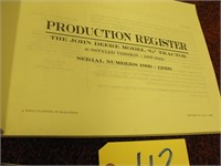 Production Register John Deere - G