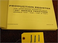 Production Register John Deere - 30 Series