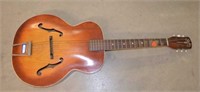 Vtg 1950 Silvertone Hollow Body Acoustic Guitar w/