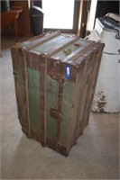 Antique Wood and Metal Trunk