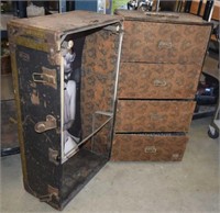 Vtg Large Samson Trunk w/ Drawers and Marilyn