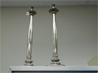 Silver Plate tall candlesticks