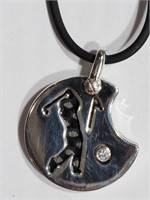 8C- Sterling gemstone golf necklace $160
