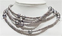 14C- Natural long peacock pearl necklace $665