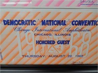 Tickets - 1968 DNC Convention, 4 matching tickets