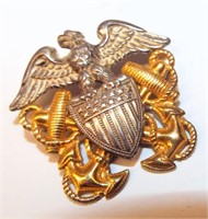 Sterling Silver & 10k Gold Filled Military Pin