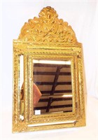 Brass Mirrored Wall Cabinet With Brushes