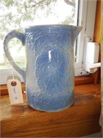 Lot #30 Stoneware salt glaze handled pitcher