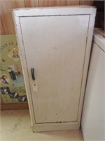 Lot #2 Vintage single door metal cabinet and