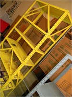 Tall Yellow Metal Shelf