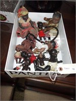 Lot #98 Box of vintage darktown dolls