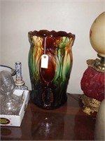 Lot #99 Vintage Weller pottery umbrella urn 2