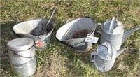 VINTAGE WATERING CANS, COAL BUCKETS ! FD