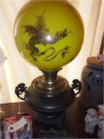 Lot #84 Antique oriental style table lamp wit