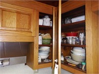 Lot #18 Contents of upper cabinets to include