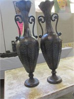 2 Large Metal Vases (2 Times the Money)