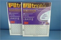Lot of 2 New Furnace Filters - Filtrete 1500