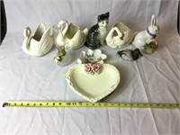 Collection of ceramic figurines and more
