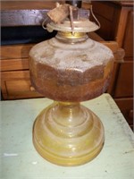 Amber glass Oil Lamp