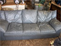 Gray leather like sofa