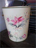 Hand painted Metal trash can