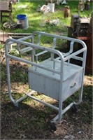 Industrial Rolling Cart with One Drawer