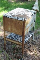 Metal Rolling File Cart with Cow Print