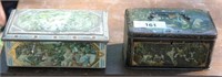 Old Tin Boxes with Hinged Lids