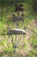 Wrought Iron 3 Tier Shelf with Candle