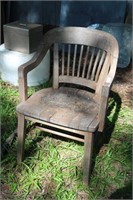 Wooden Rounded Back Arm Chair