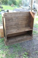 Rustic High Back Bench