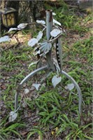 Wrought Iron Base with Leaf Motif