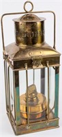 Vintage British Make Sherwood Brass Glass Oil Lamp