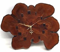 10" Burl Wood Clock
