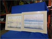 Pair of framed pictures 32"x26"