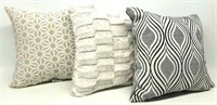 (3) Decorative Throw Pillows