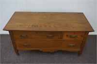 Antique Oak Small 3 Drawer Dresser