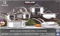 13pc Tri-Ply Clad Stainless Steel Cookware