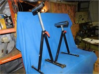 Pr of adjustable roller stands
