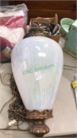 Iridescent glass hanging light, 24 inches tall 10