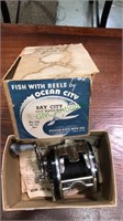 Bay City salt water reel number 112 with the