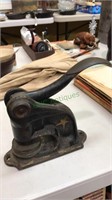 Antique cast iron seal press, with the seal, C