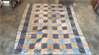 Heavy quilt double-sided, handmade, 67 x 54,