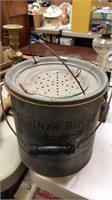 Vintage Meadowbrook minnow bucket, (834)