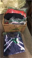 Seven new tennis jackets, pants, shirt, some are