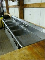 Five sink stainless unit