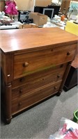 Walnut empire four drawer chest, antique, nice